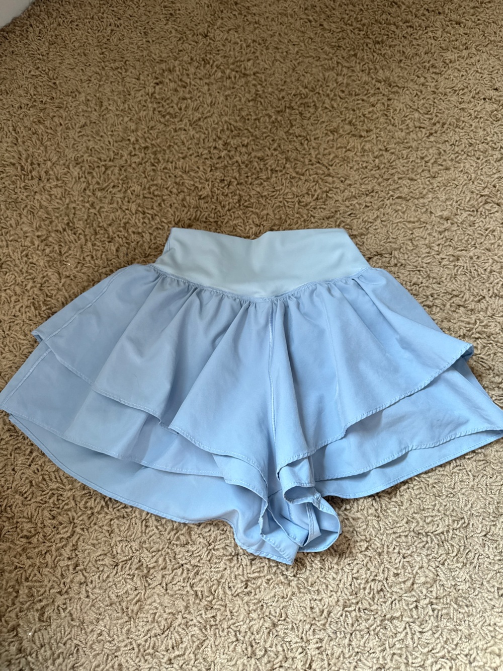 Girls Light Blue Tiered Shorts KAR